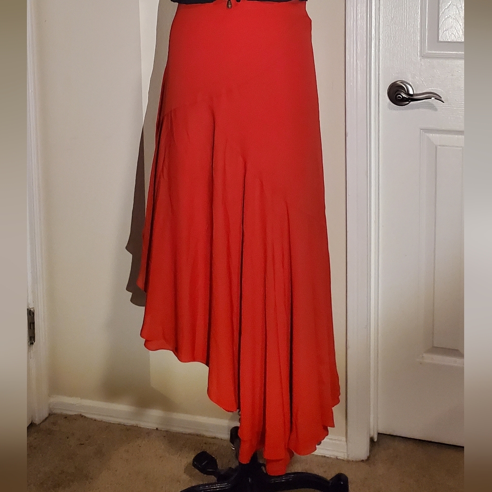 NA-KD asymmetric block skirt red - Picture 3 of 7